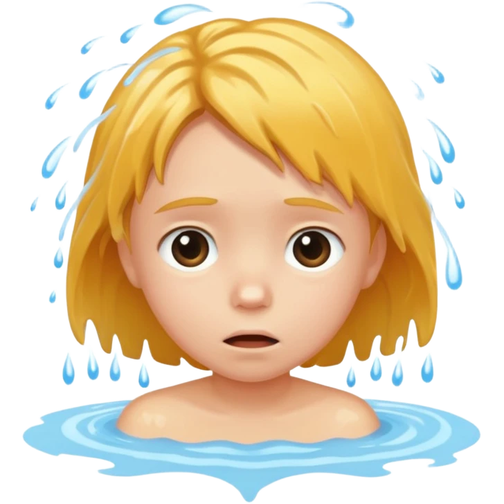 child falls in fountain its sad emoji