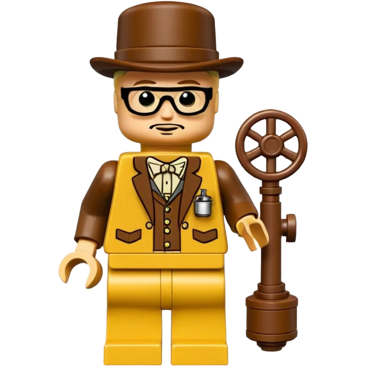 Steampunk Inventor yellow lego toy emoji