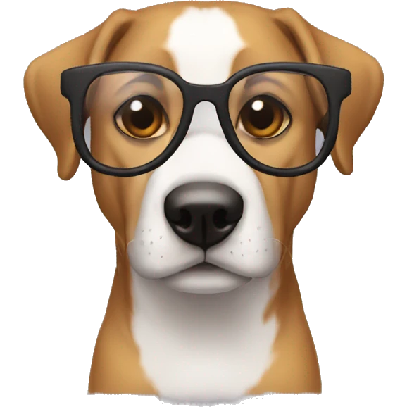 Perro lentes emoji