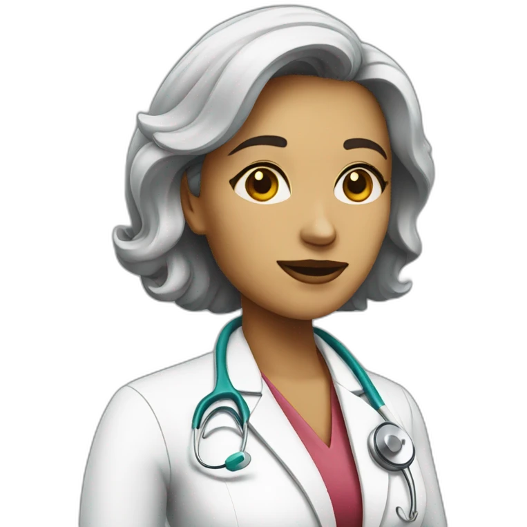 doctor-woman-listening emoji