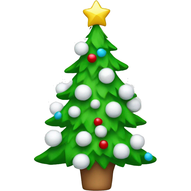White Christmas tree with bows up  emoji