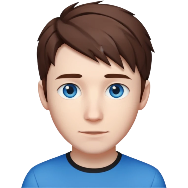 DanTDM with blue eyes, brown hair emoji