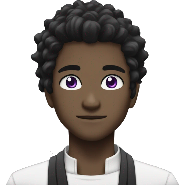 Gojo purple eyes Anime black hair emoji