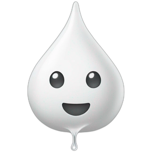 Drops of White viscous liquid emoji