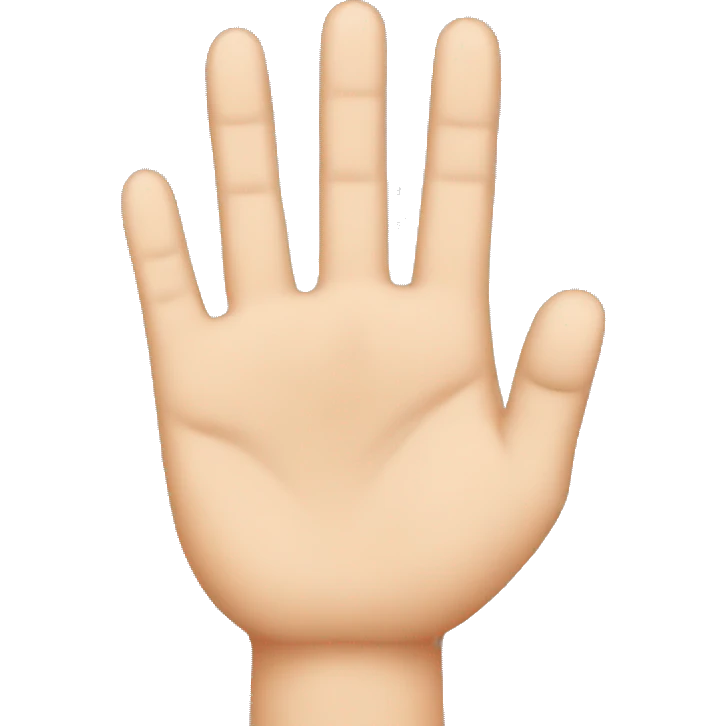 three fingers emoji