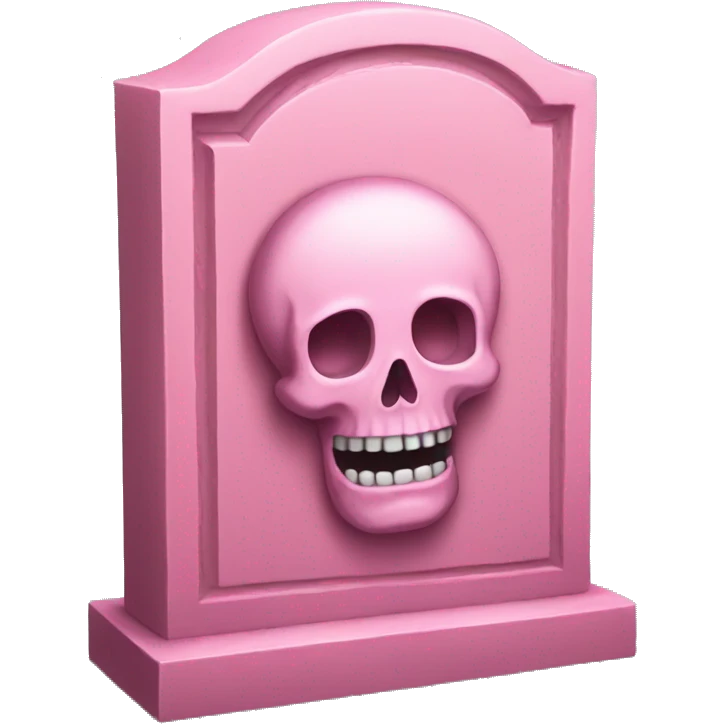 Pink tombstone emoji