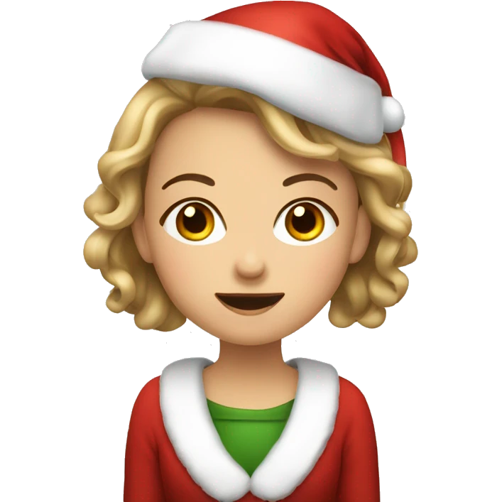 Ragazza pazza decorata per Natale emoji