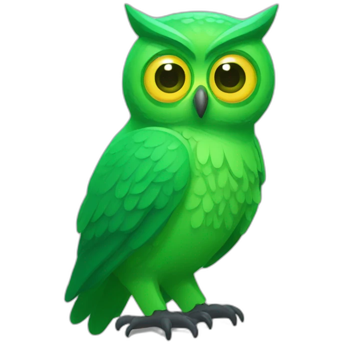 duolingo green owl evil emoji