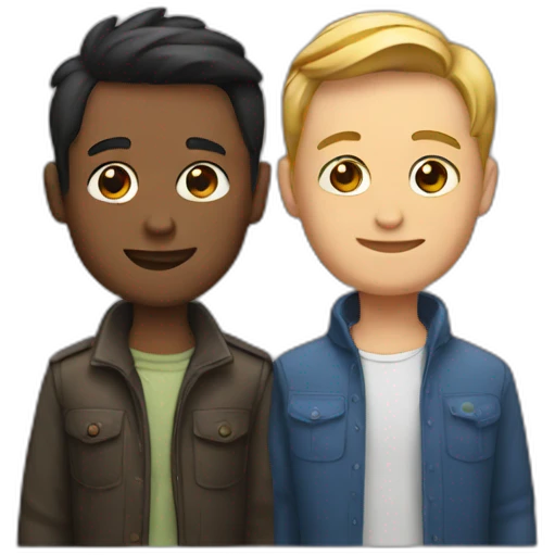 un couple gay emoji