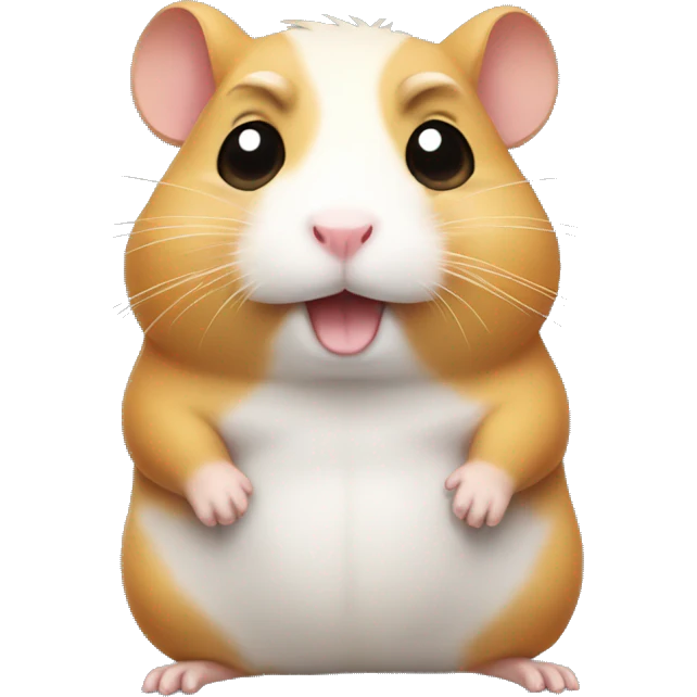 Hamster with a sweat emoji