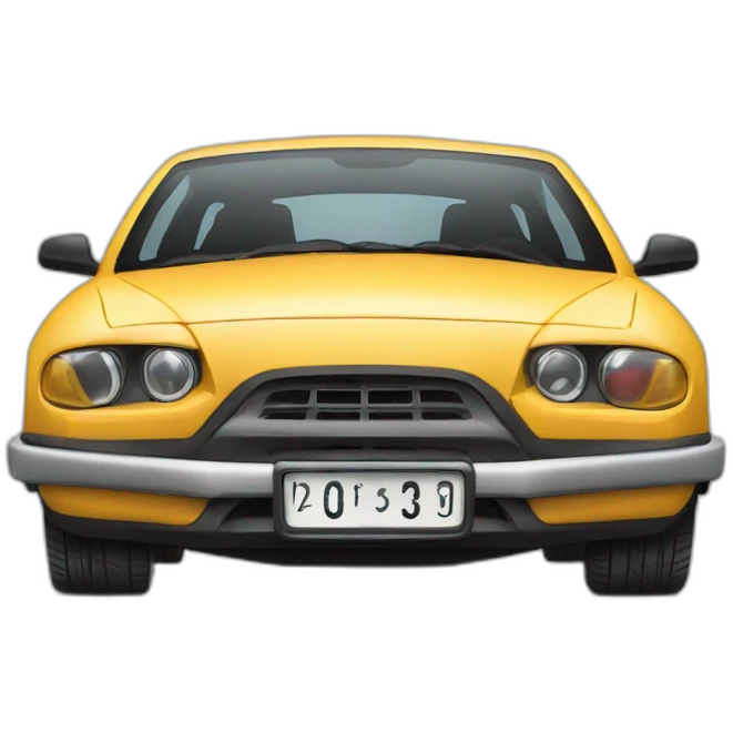 Coche con reloj emoji