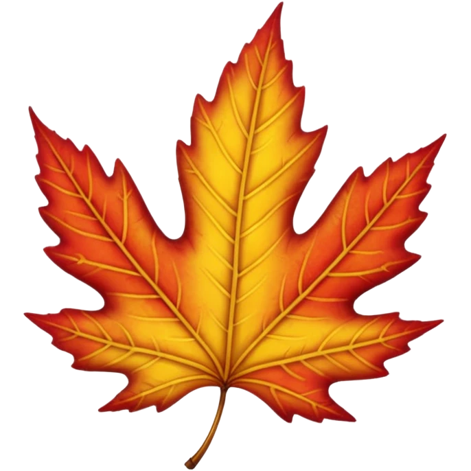 yellow and red leaf  emoji