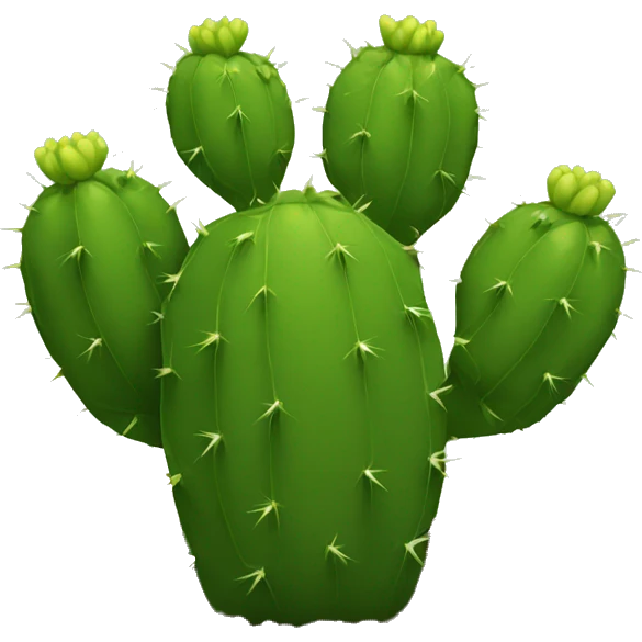 single round Nopal without pot emoji