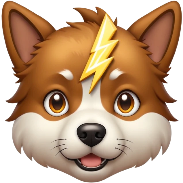 Perro con ojos de rayo emoji
