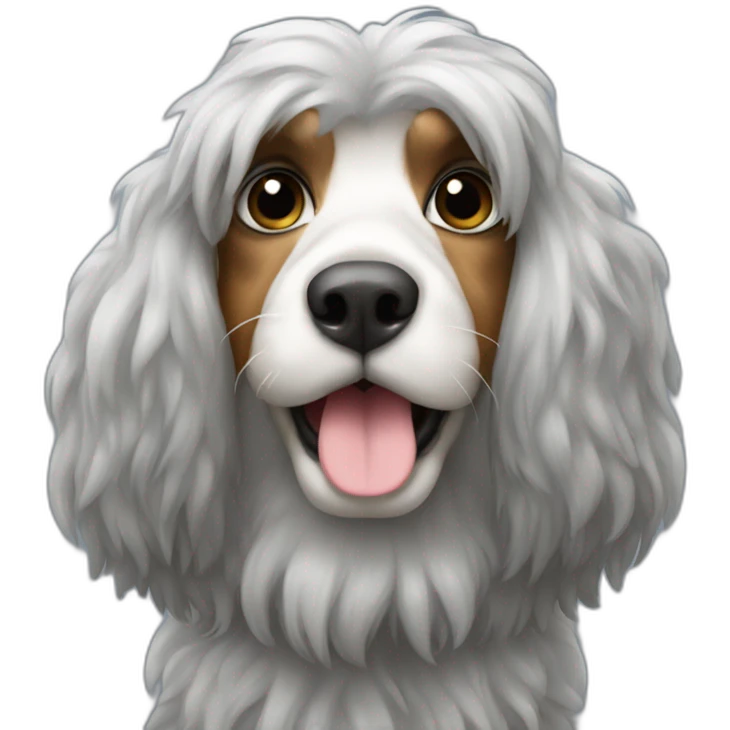 yorkshire pelo gris emoji