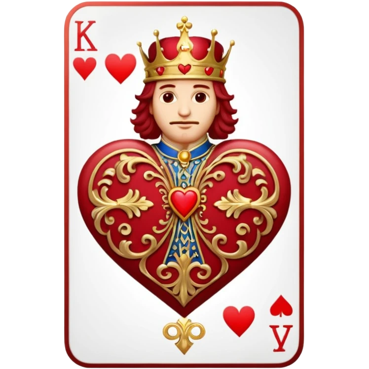 King in hearts red emoji