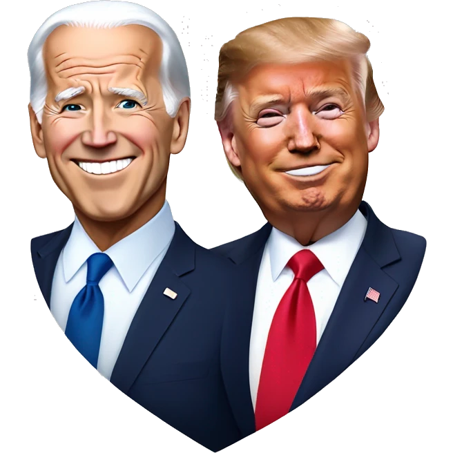 Joe Biden and Donald trump in love  emoji