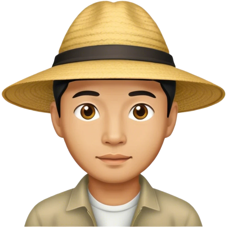 Vietnamese guy with hat emoji