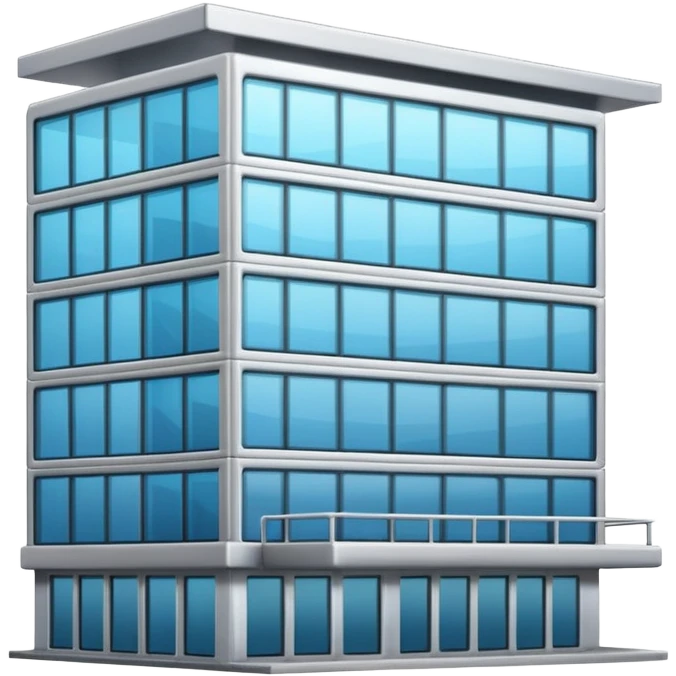 half office building and half vessel emoji