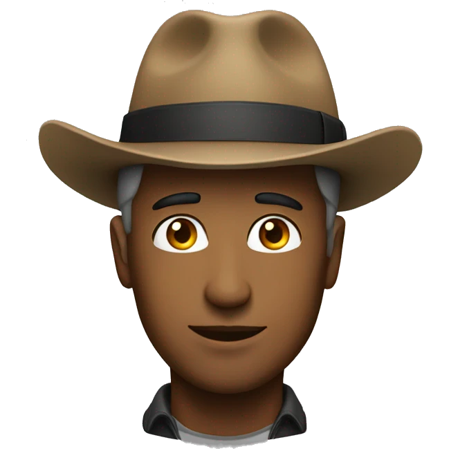 A man with a hat emoji
