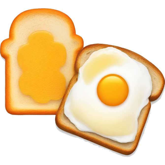 egg, toast, orange juice emoji