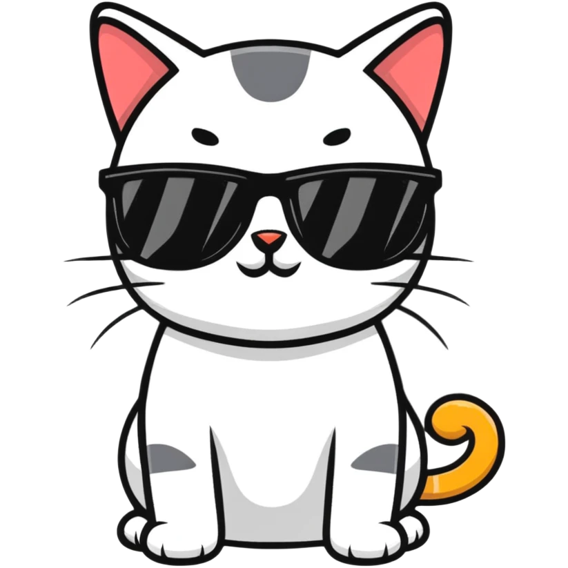 Cat with sunglasses emoji