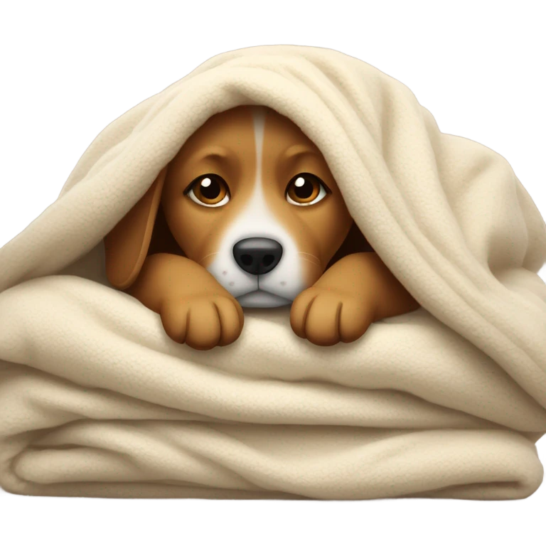 Dog under the blanket emoji