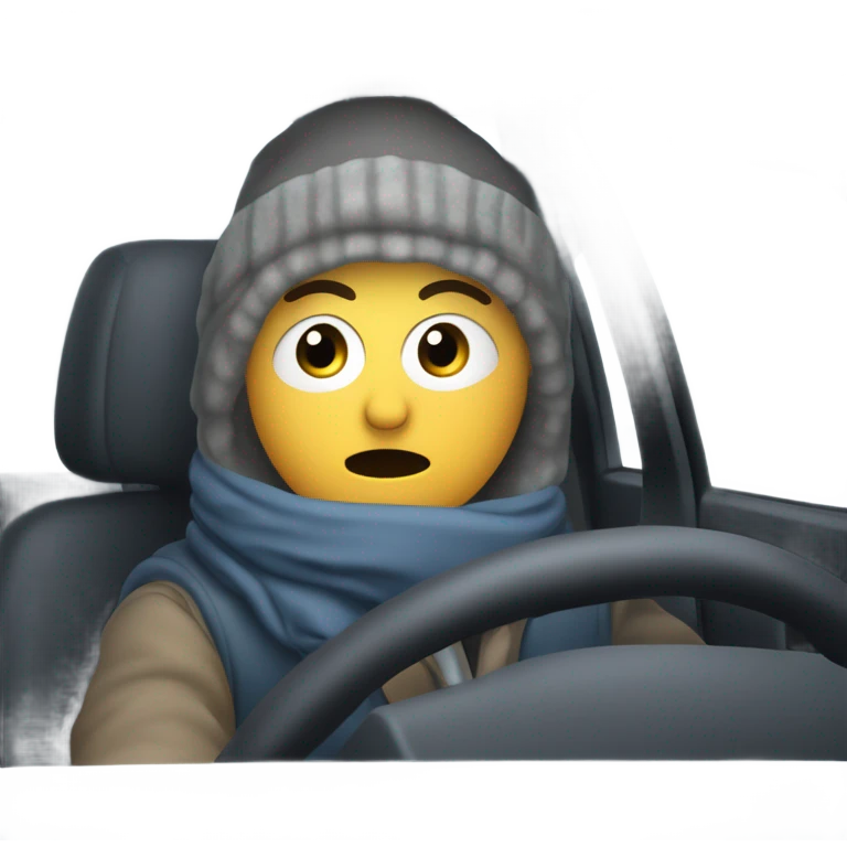 Frozen driver emoji
