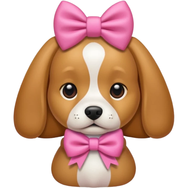 Dog with a pink bow  emoji