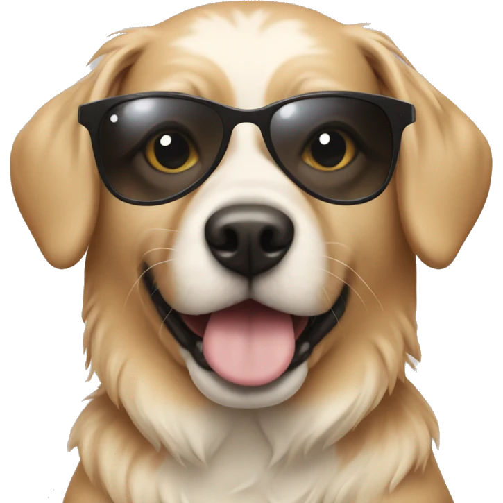 Dog with sunglassrs emoji