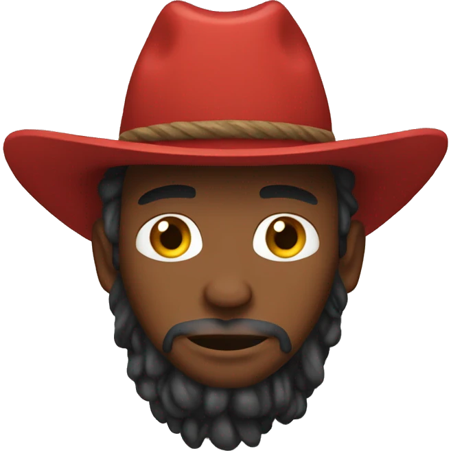 cowboy with red locs emoji