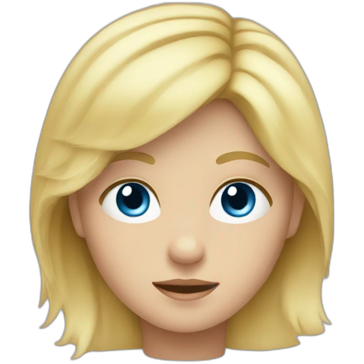 Child with blond hair and blue eyes emoji