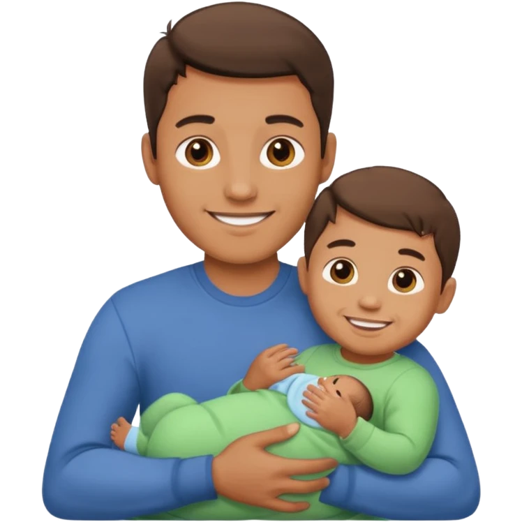 Man holding Baby. emoji