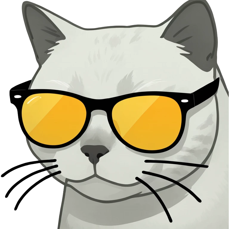 Cat with sunglasses emoji