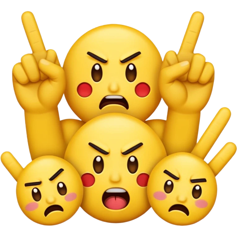 Emoji shooting middle fingers emoji
