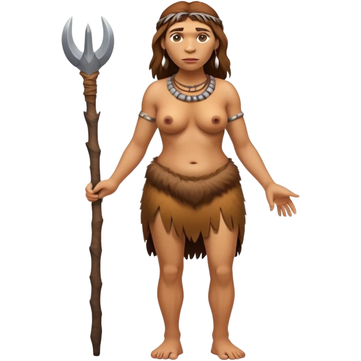 fullbody neanderthal woman buxom figure emoji