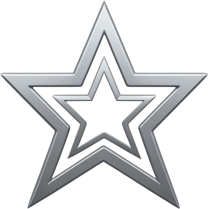 tetragrammaton star, simple, bold lines emoji