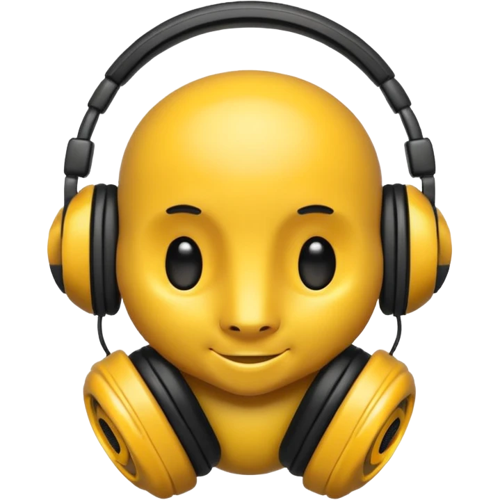 DJ bee with headphones emoji