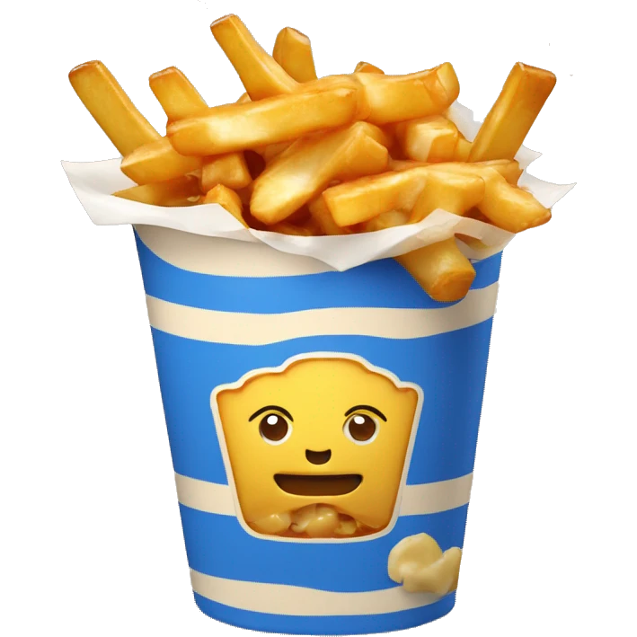 Poutine qui mange une poutine emoji