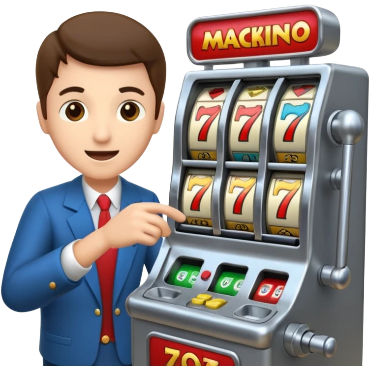 Playing slot machines emoji