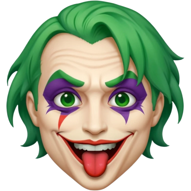 Joker looking at you with lust tongue out emoji