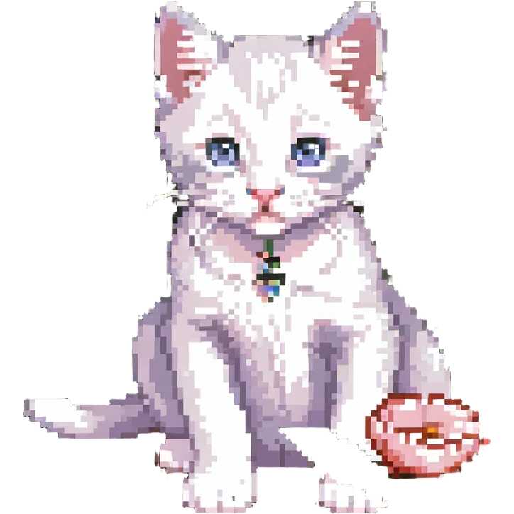 Kitten smells flowers emoji
