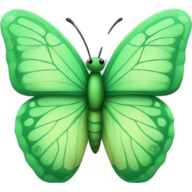 Cute green butterfly  emoji