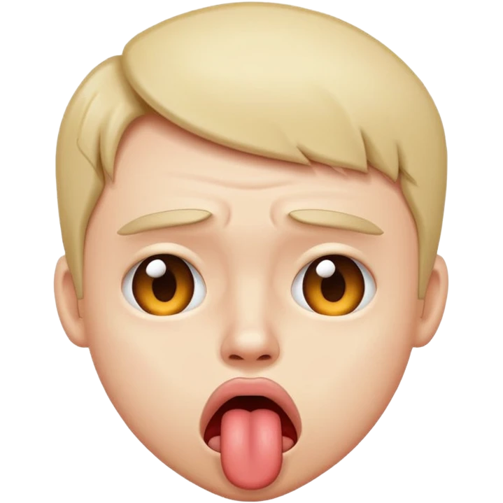Upset, sticking tongue out at someone emoji