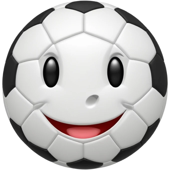 Soccer ball with a smile emoji