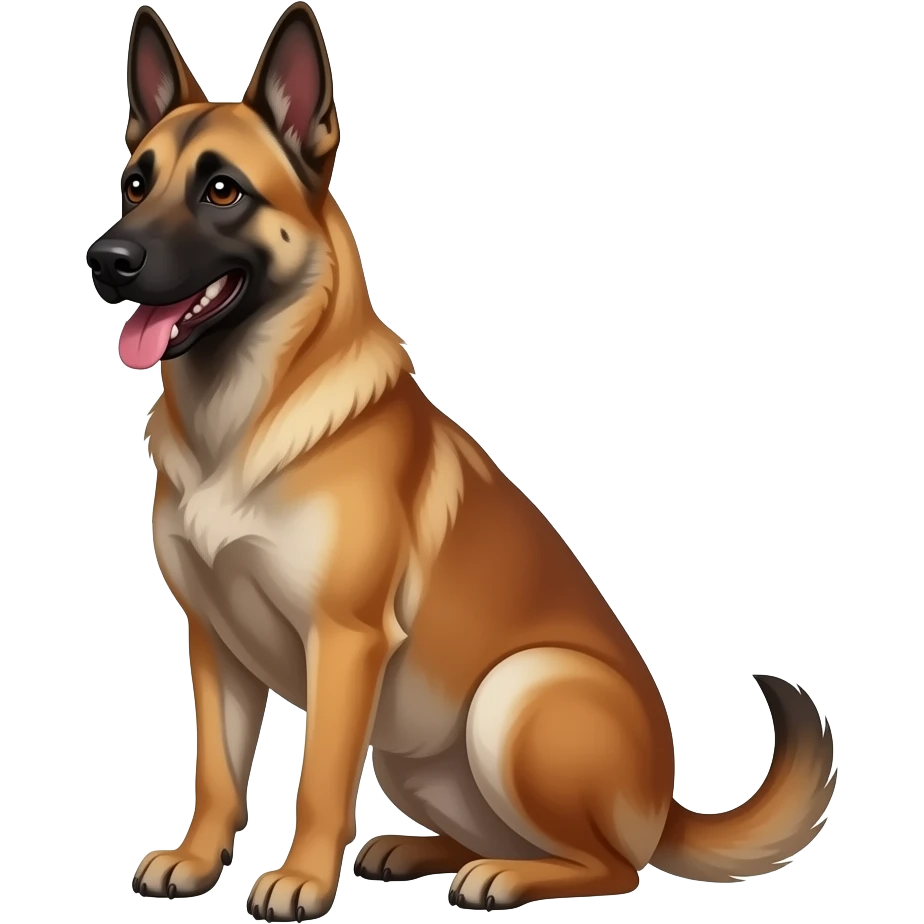 Câine malinois care șede emoji