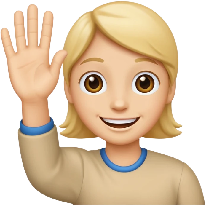 hello hand waving emoji emoji