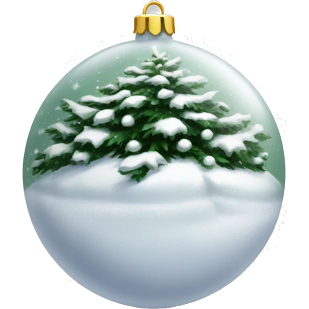 beautiful white christmas tree ball emoji