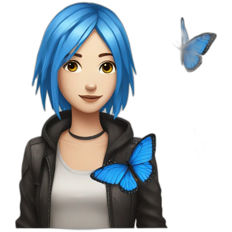 Chloe price and blue butterfly emoji