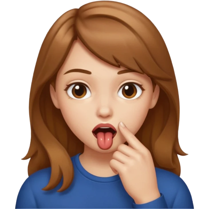 Biting finger seductively  emoji